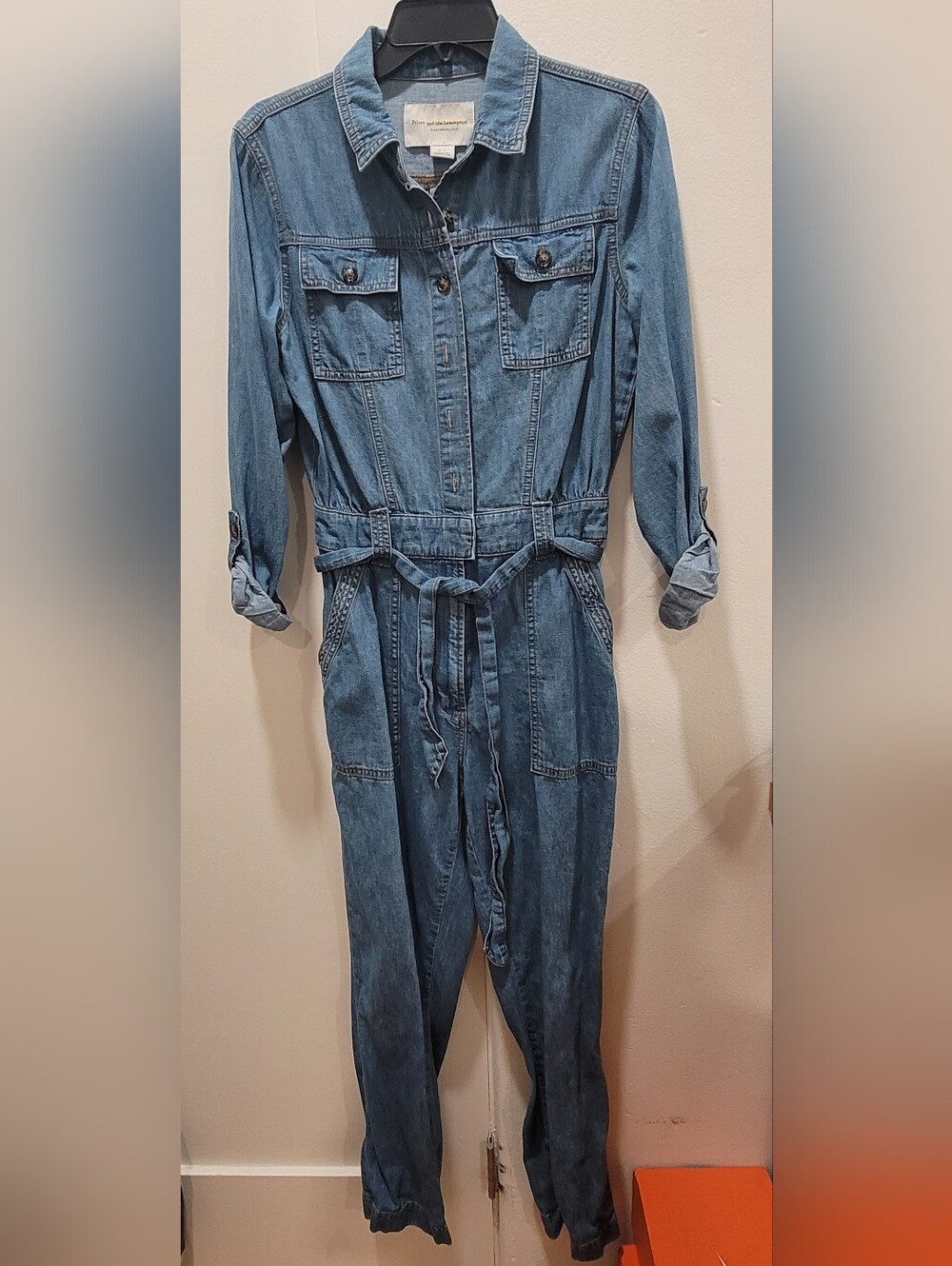 Denim Utility Jumpsuit - Blue